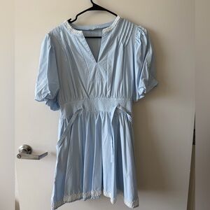 Bohme Light Blue Long Sleeve Dress
